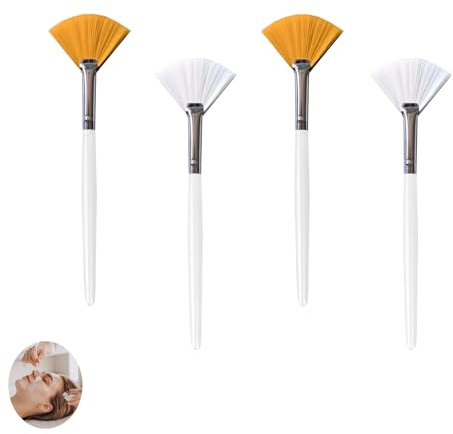4 PCS Face Mask Brush, Face Mask Applicator, Facial Brushes, Fan Brushes for Facials, for Applying Facial Mask, Eye Mask, Serum or DIY