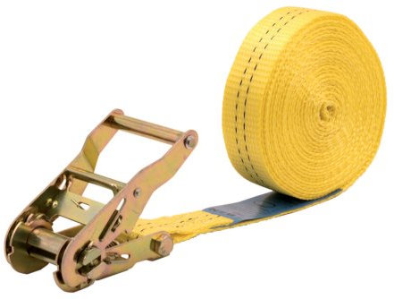 wolfcraft 3277000 Sangle d'Arrimage à Cliquet | Force de Serrage 4000 kg| Longueur de 8 m,argent