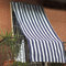 Tenda da sole 150x290cm in tessuto a strisce con anelli ombra per balcone terrazzo casa (VERDE)