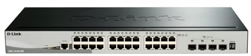 D-Link DGS-1510-28X Smart Managed Gigabit Stack Switch (28 Ports, davon 24 x 10/100/1000 Mbit/s, 4 x 10G SFP+)