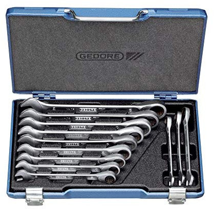 GEDORE Combination Spanner with Ring Ratchet Set 12 Pieces 8-19 mm UD Profile