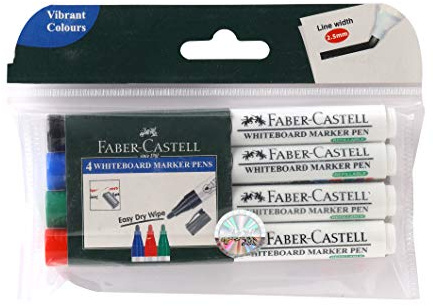 Faber-Castell Whiteboard Marker - Pack of 4 (Assorted)