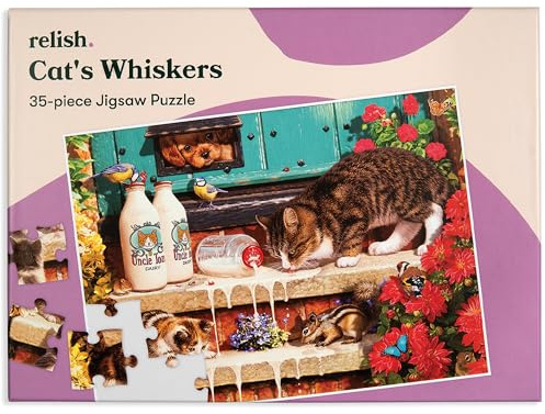 Relish 'Cat's Whiskers' puzzle da 35 pezzi: attività per anziani specifiche per le persone affette da demenza/alzheimer