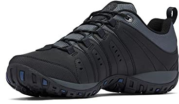 Columbia Woodburn II WP wasserdichte Wanderschuhe für Herren, Grau (Graphite x Dark Mountain), 44 EU