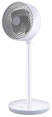 Simple Deluxe Standventilator, 50W mobiler Lüfter Stand Ventilator Oszillation 60°, 3 Geschwindigkeiten/3 Modi/15 Stunden-Timing, für Schlafzimmer zu Hause und Heimbüro, 7 Zoll - Weiß