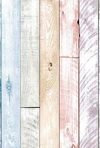 Vinile decorativo adesivo da parete 40 x 250 cm murale educativo per bambini carta da parati adesiva impermeabile (Legno colorato)