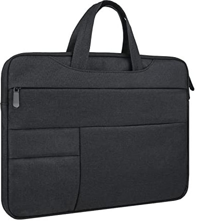 RAINYEAR 13,3 Pulgadas Funda Protectora para Portátil Compatible con 13/13,6 MacBook Air Pro 13,3 DELL HP ASUS Laptop Chromebook Surface Tablet Bolsa Maletín con Asa y Multi Bolsillos,Negro
