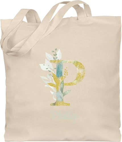 Geschenk mit Namen personalisiert by Shirtracer - Baumwolltasche - Initialen - Namens Geschenk