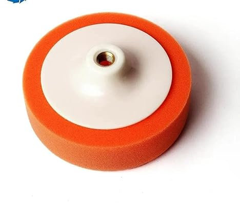 Tampone di Spugna Con Platorello Anello M14 per Lucidatura 115-125-150-180mm Tipo Duro Tampone Lucidante Auto Carrozzeria Moto Lucidatrice Rotorbitale Cera (115mm)