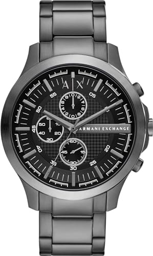 Armani Exchange Watch for Men, Quarz-Chronographenwerk und 46mm Gehäusegröße mit Edelstahlarmband