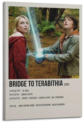 greb Poster artistique sur toile du film Bridge to Terabithia - Décoration murale pour chambre à coucher, salon - 40 x 60 cm - Pont vers Terabithia
