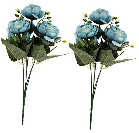 FUNOMOCYA 2St Hochzeit Nachahmung Pfingstrose Wohnkultur winterliche Wohndekoration Haushaltsdekoration künstliche Blumen heimische Pfingstrose Blumendekor Anmut Blumenarrangement