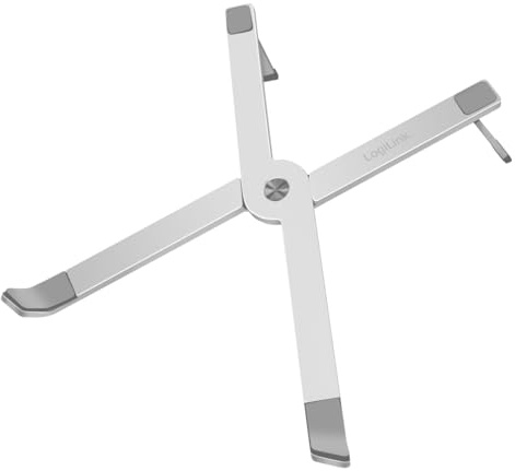 Logilink AA0166 - Supporto pieghevole per computer portatile/tablet da 10 a 16, portata max. 20 kg, materiale: alluminio