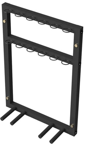 Ping-Pong-Schläger-Halter, Wandhalterung, Metall-Tischtennis-Aufbewahrungsregal für Spielzimmer/Männerhöhle/Wohnung – für 6 Schläger und 12 Bälle, platzsparender Präsentationsständer, Regal, Organiz