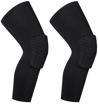 BaronHong Hex Knie-Kompressionspolster, Knie-Bandage, Knieschoner, Wrestling-Orthese, Bein-Wabenpolster für Volleyball, Basketball, Erwachsene und Jugendliche