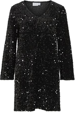 Vila Vifaith V-Neck L/S Sequin Dress/Vol
