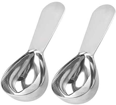 OFFSCH 2piezas Cuchara Medidora De Café Inoxidable Para Leche Polvo Cacao Té y Cremas Mango Ergonómico y Resistente