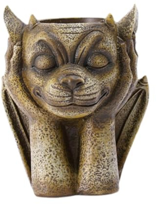 HGZLQKD Gargoyle Statue Garden Planter for Plant,Crafts,Indoor Outdoor,Flowerpot Plant Pot Gothic Sculpture for Halloween, C