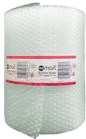 nu: Luftpolsterfolie, Größe XL, 20 m x 30 cm, schützende Verpackung, umweltfreundlich, hervorragende Dämpfung für Versand und Umzug