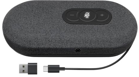Project Telecom Nomad USB Conference Speakerphone – Compatible with Microsoft Teams, Zoom, Webex – Dual Omni-Directional Mics, USB-A/C Connectivity – Ideal for 1–6 Participants