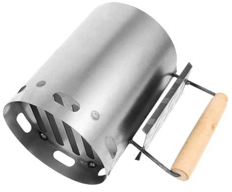 Milisten Braciere Carbonella Portatile con Legno Accenditore per Barbecue con Circolazione Aria per Uniforme per Picnic