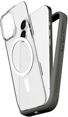 RhinoShield Mod NX Hülle für MagSafe für iPhone 17 | Starker Magnet, Bumper-Case mit Backplate, modulares 2-Wege-Design, Fallschutz nach Militärstandard