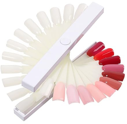 TOYZFRIENDY Cartes de Couleurs pour Ongles 24 Pièces en Éventail Transparent Support à Vis pour Manucure Professionnelle et Salon de Nail Art