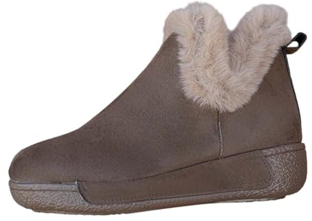 EODJXIO Stivali Donna Platform Tacco Scarponi Invernali Uomo Scarponcini Scarpe Comode da Neve Impermeabili Bassi Canadesi
