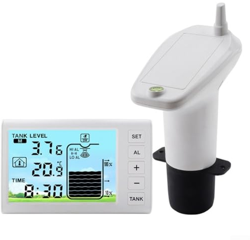 Moniteur de niveau d'eau à distance sans fil, capteur de profondeur de réservoir IP65 pour remplissage automatique, affichage de 10,9 cm, jauge de liquide pour réservoirs et réservoirs d'eau