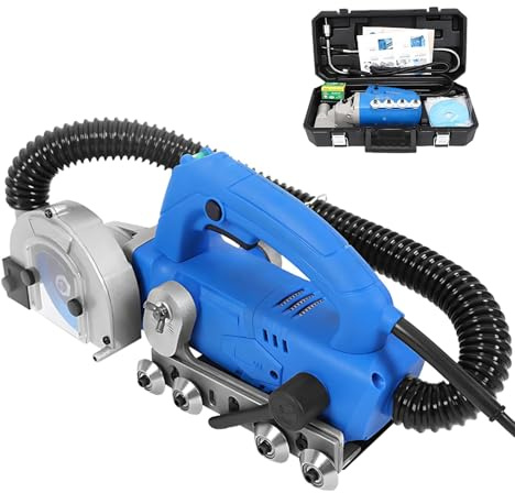Fogrengöringsmaskin Elektrisk 1200W, Verktyg för att Ta Bort Gamla Fogar och Cement med Justerbart Djup och Dammuppsamling för Kakel Renovering 220V