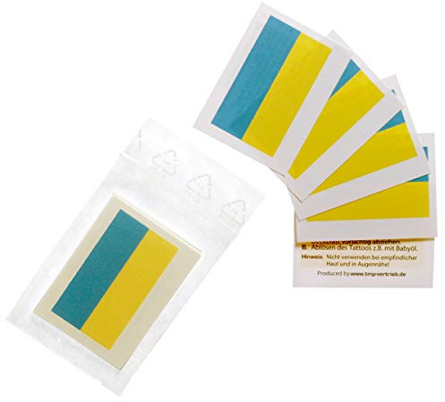 10 x Ukraine Fan Tattoo Fahnen - EM 2024 - Ukraine Flag Tattoo (10)