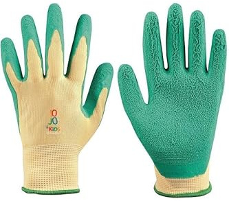 3Kamido Guantes de trabajo para niños - JOJO, guantes de protección, niños Guantes de trabajo, Guantes de jardinería (5-7 Años, 1 Par)
