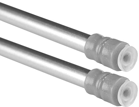 Bestlivings 2er Pack Klemmstange (Silber) Schraubtechnik ausziehbar 80-120 cm, Gardinenstange zum Klemmen, für leichte Gardinen, kein Bohren - Kleben