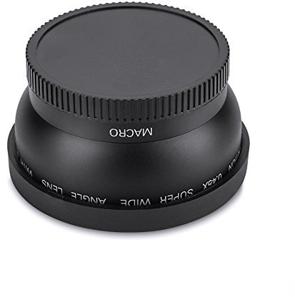 Taidda de Fin d'année Objectif Macro 52mm 0.45x Grand Angle, Conversion Universelle HD Professionnelle Conversion sans Coquille Dure avec Distorsion et Portion Macro pour Gros