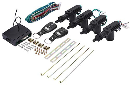 Keyless Entry System, Universal Car Door Lock and Unlock System Remote Control Auto Vehicle Central Locking Security Keyless Entry Kit with and 4 Door Lock Actuators