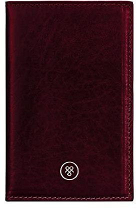 Maxwell Scott - Mittleres Luxus-Taschen-Adressbuch aus Leder - Handgefertigt aus italienischen Vollnarbenhäuten - The CaldanaM Weinrot