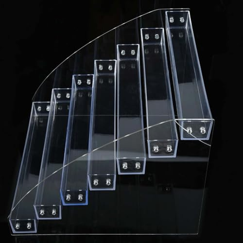 Ejoyous Nagellackständer mit 7 Ebenen, transparenter Acryl-Nagellackständer, Tisch-Nagellack-Leiter-Regal für Display, Organizer, mit konfigurierten Schrauben
