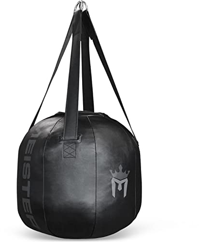 Meister 60lb Filled Wrecking Ball Heavy Bag for Boxing & MMA - Black