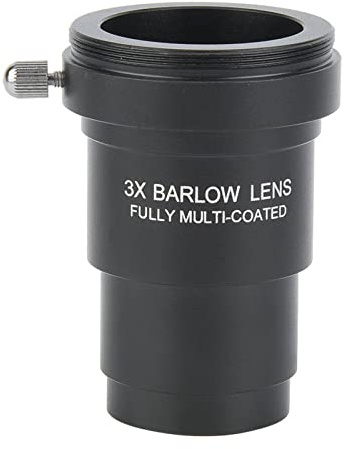 Akozon Telescope Lenses, 3X Interface de Filetage lentille Barlow M42x0.75 3 lentilles pour oculaires télescope astronomique 1 25 Pouces