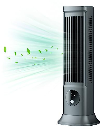 Gcroet Air Cooler, Tower Fan Portable Low-Noise Oscillating Tower Fan With 3 Wind Speeds USB Table Fans For Bedroom Living Room Office