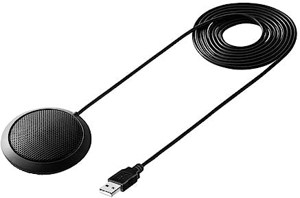 STOBOK Microphone USB De Bureau 360° Omnidirectionnel Noir Plug-and-Play pour Réunions Et Appels Compatible avec Ordinateurs Et Pc