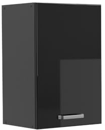 Vicco Elément Haut de Cuisine R-Line, Noir Haute Brillance, 40cm, pour Une Combinaison Libre au Sein de systèmes de Cuisine modulaires