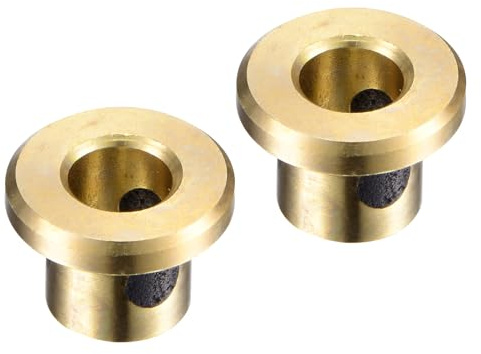 Kozelo 2pcs Flange Sleeve Bearing - [5mm Bore Dia x 7mm OD x 8mm Length x 11mm Flange Dia x 2mm Flange Thickness] Brass Bushings for Machine Tools, Wrapped Oilless
