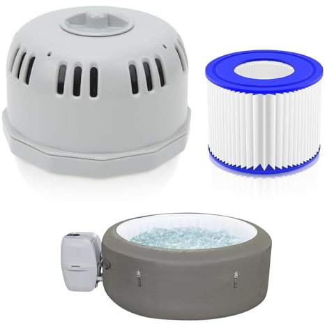 For Lay Z Spa Filter Holder Housing, Pool Cleaning Cartridge Holder, Cover and Housing Set for Spa's Filter System, Lay-Z-Spa Bestway Double Filter Housing for Lazy Spa All Models New 54123 54112