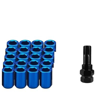 PUNICS 20 Stück Autozubehör Radmuttern Rennstahl Erweiterte Radmuttern Schraube M12 X 1,25 M12 X 1,5 Länge 32 Mm Nabenmutterschraube Radnabenmuttern (Color : Color 5, Size : M12x1.5)