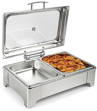 Scaldavivande elettrico in acciaio inox da 12 qt con controllo della temperatura, perfetto per catering, feste e buffet