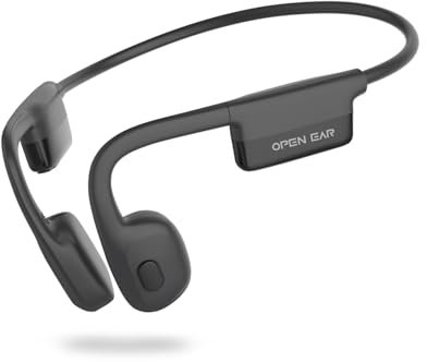 SANOTO Casque Conduction Osseuse Bluetooth 5.3, Conduction Osseuse avec 8 H D'Autonomie, Casque Bluetooth sans Fil avec Double Microphone, Ecouteur Conduction Osseuse Étanche IPX6, pour Le Jogging