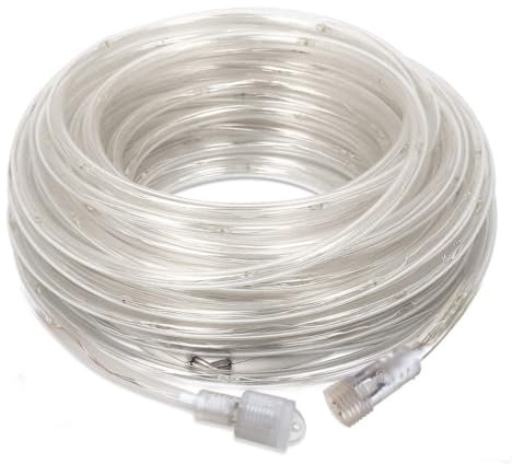 HAUSPROFI Prolunga per tubo luminoso a LED, 3 m, 60 LED, espandibile grazie alla connessione end-to-end, senza alimentatore e telecomando, per interni esterni, bianco caldo, diametro 5 mm