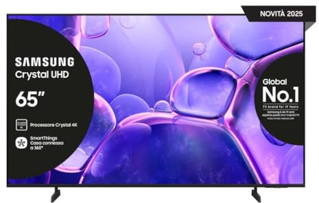 Samsung Crystal UHD 4K Smart TV 65'' UE65U8090FUXZT, Crystal 4K Processor, HDR, Smart Experience, OTS Lite & Adaptive Sound, Metal Stream Design, 2025