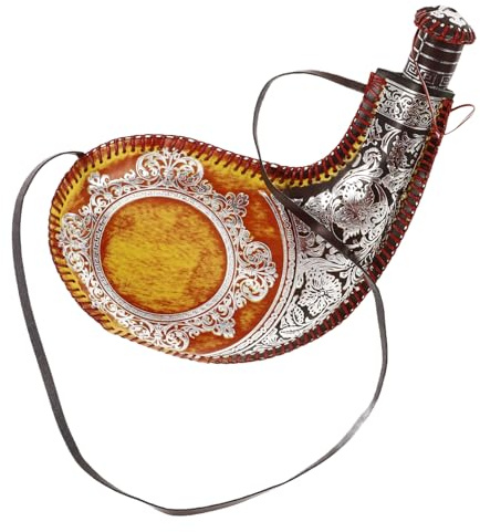 FUNNETOYU Paquet à Eau en Cuir Traditionnel Paquet Bota Étanche 30cm Portable pour Randonnée Camping Extérieur
